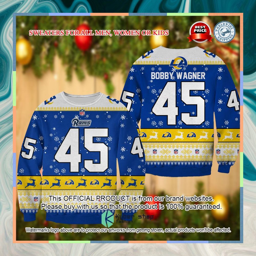 Bobby Wagner Los Angeles Rams Christmas Sweater 3