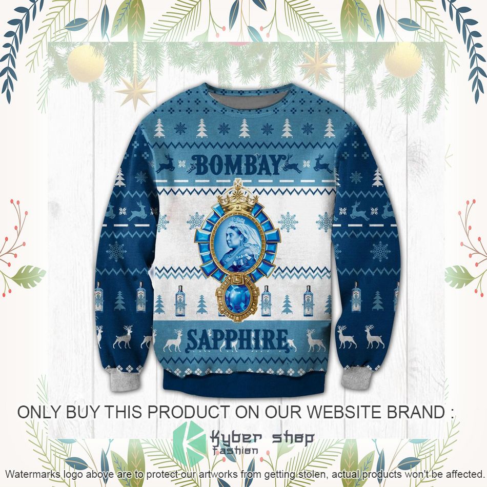 bombay sapphire ugly christmas sweater 1 60309