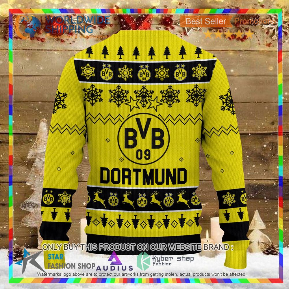 Borussia Dortmund yellow Ugly Christmas Sweater 3 borussia dortmund yellow ugly christmas sweater 3 15904