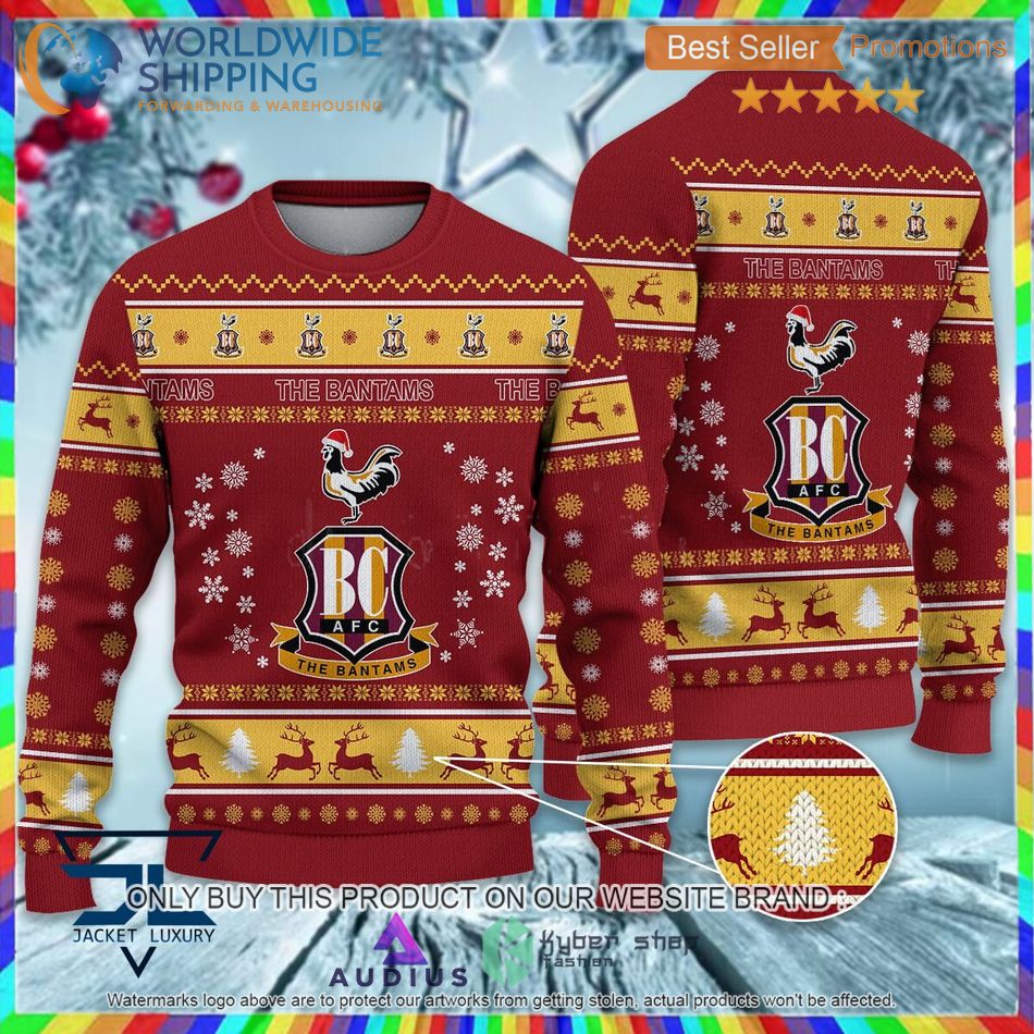 bradford city efl ugly christmas sweater 1 50443