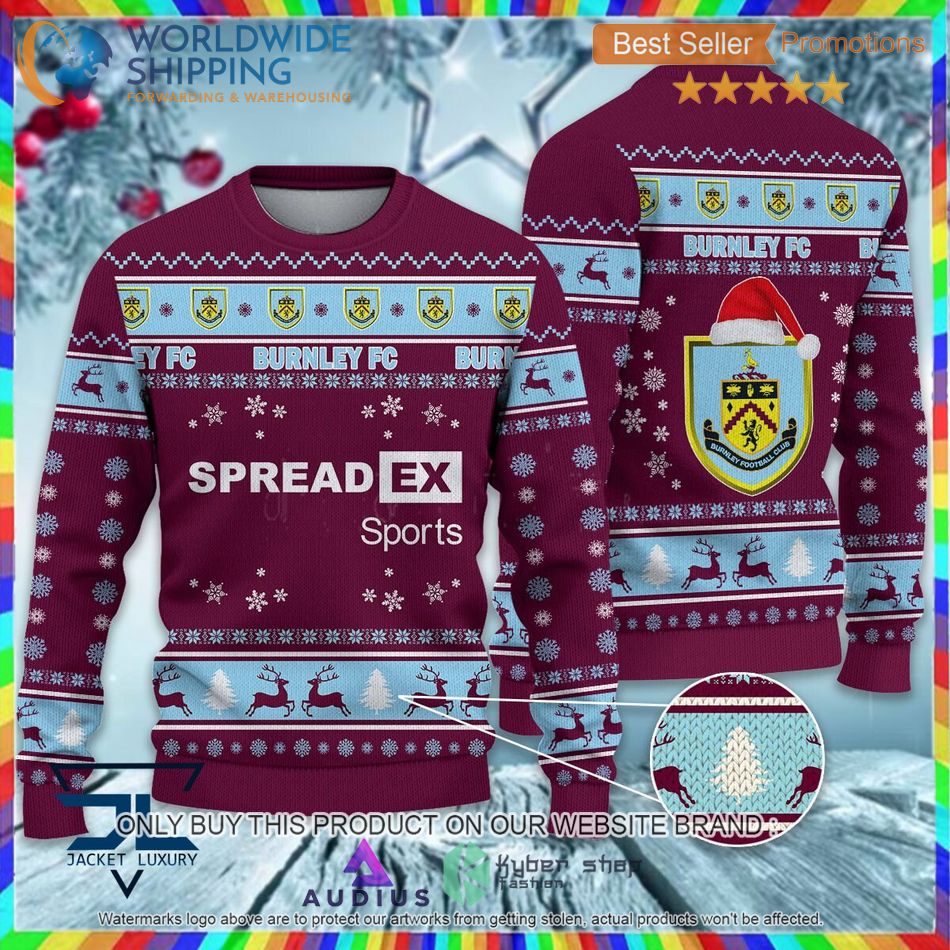 burnley f c efl ugly christmas sweater 1 48747