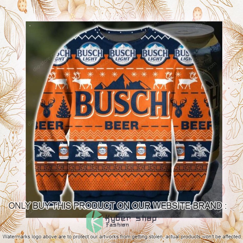 busch beer ugly christmas sweater 2 5208