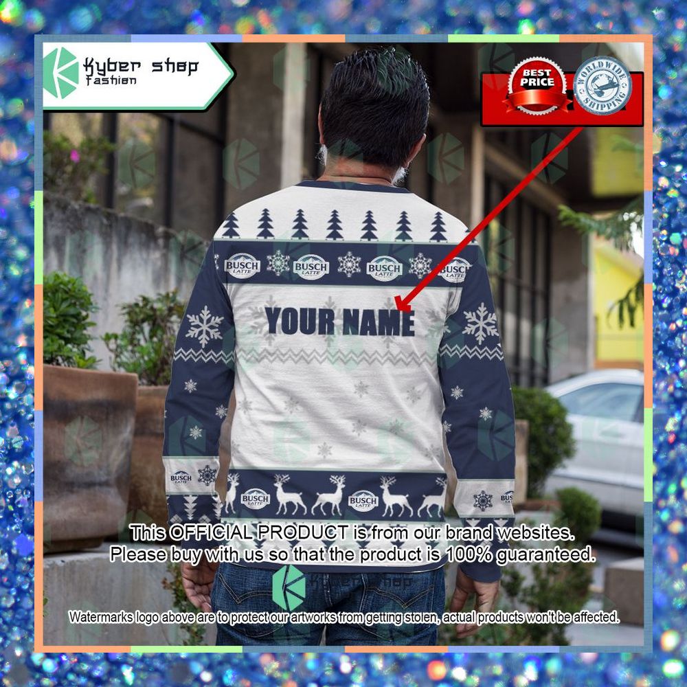 Busch Latte Custom Name ugly Sweater 8 Busch Latte Custom Name ugly Sweater word2