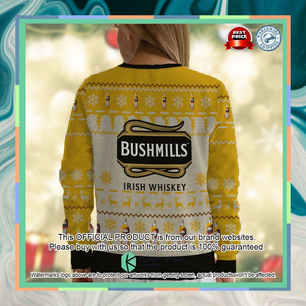 Bushmills Irish Whiskey yellow Christmas Sweater 18