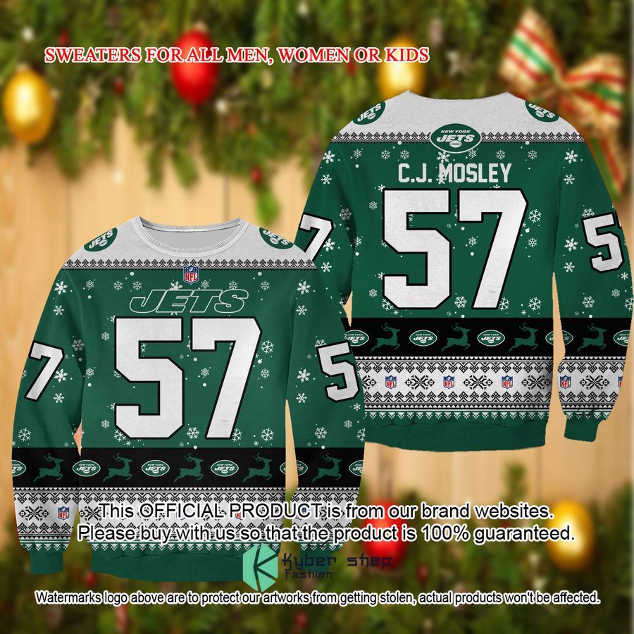 C.J. Mosley New York Jets Christmas Sweater