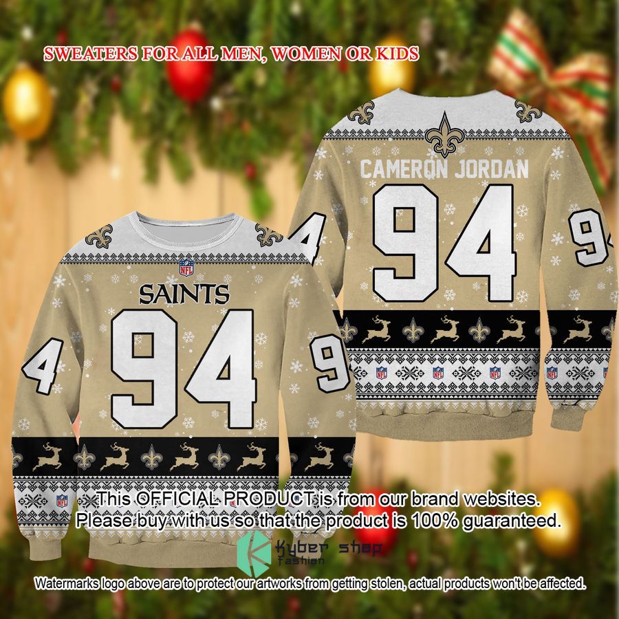 Cameron Jordan New Orleans Saints Christmas Sweater 10