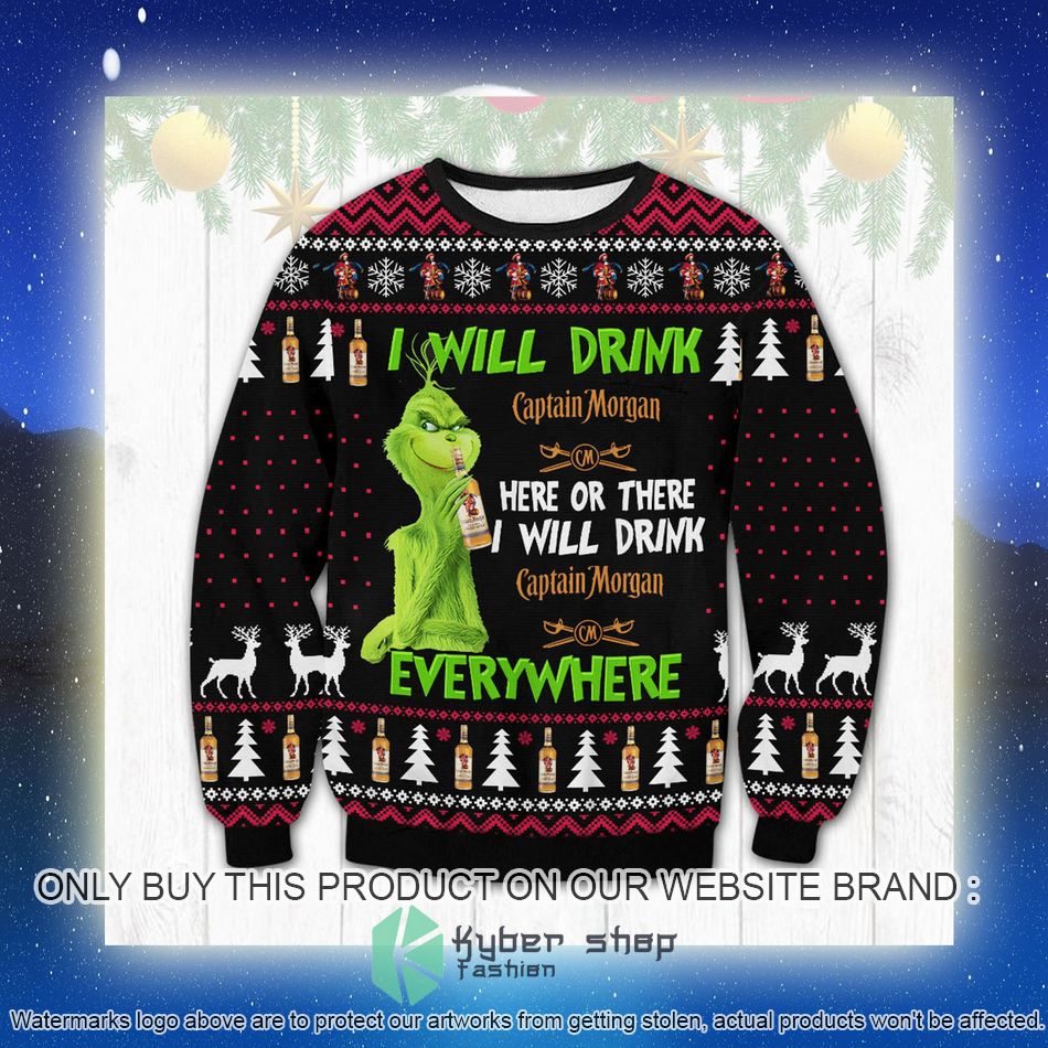 Captain Morgan Grinch Ugly Christmas Sweater 4 captain morgan grinch ugly christmas sweater 4 80469