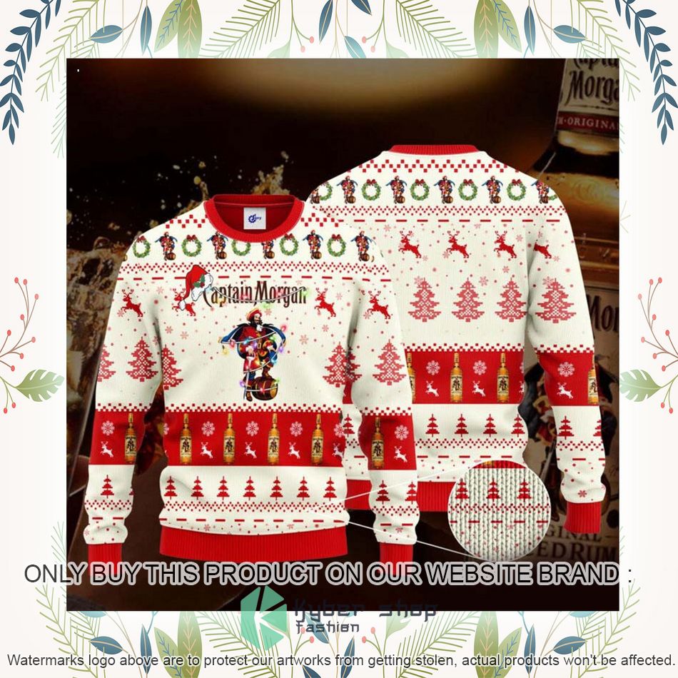 captain morgan santa hat ugly christmas sweater 1 44578