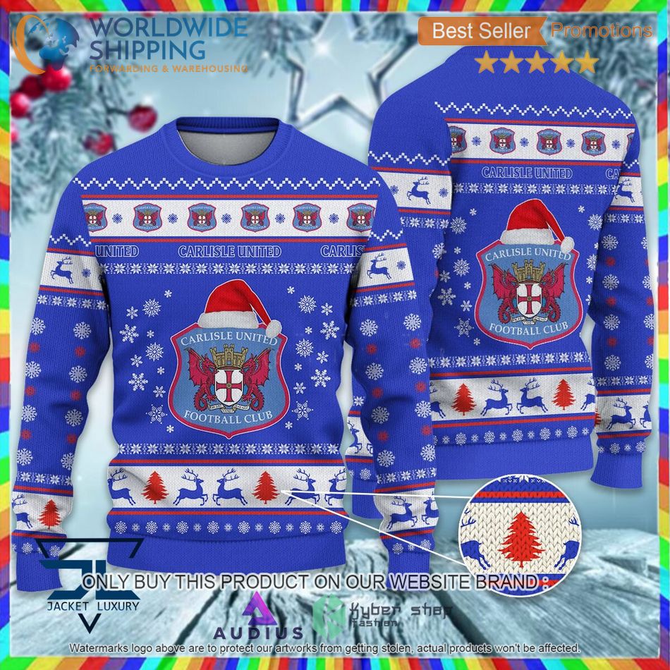 carlisle united efl ugly christmas sweater 1 93188