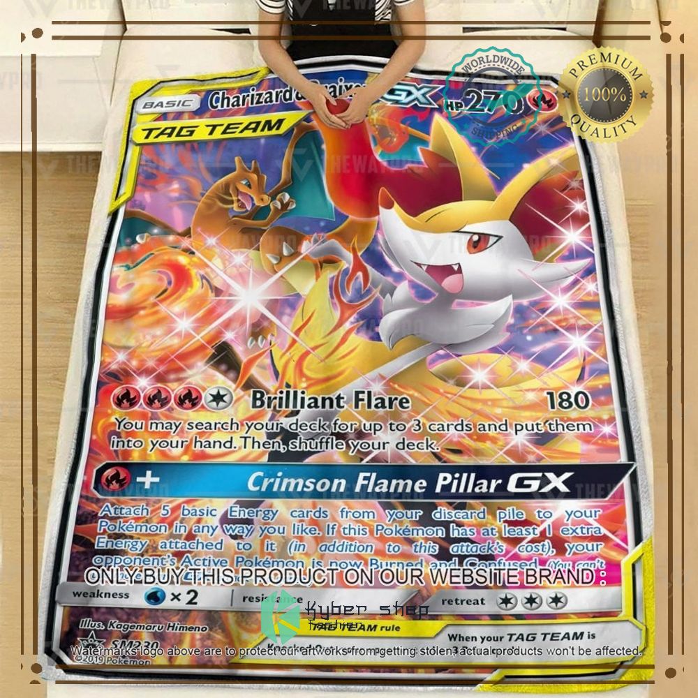 Charizard & Braixen GX Anime Pokemon Blanket 3 charizard braixen gx anime pokemon blanket 3 93924