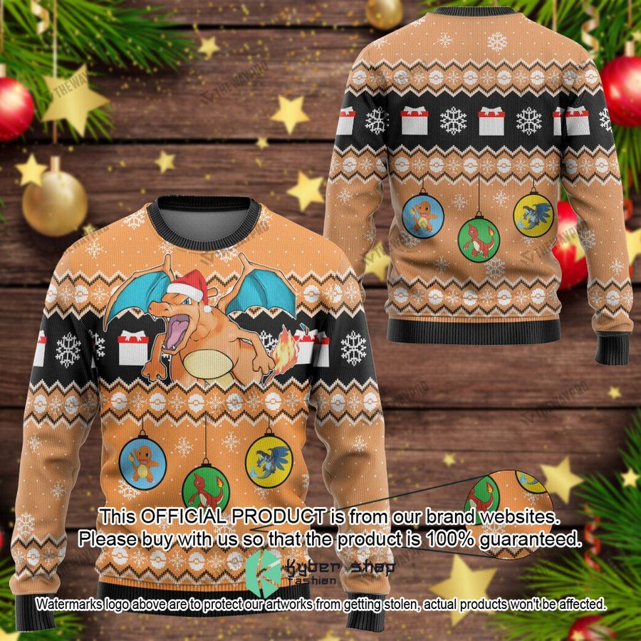 Charizard Evolution Christmas Sweater 24