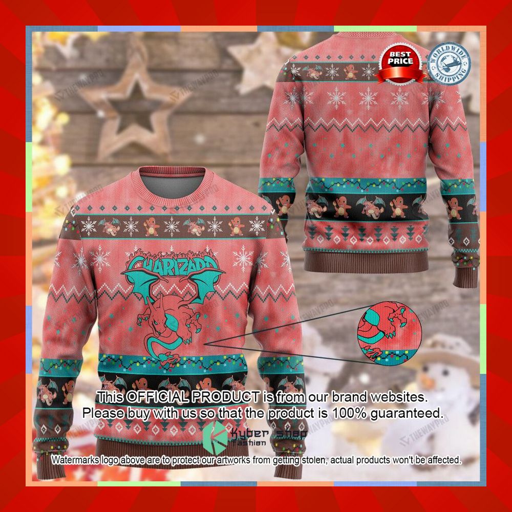 Charizard pink Christmas Sweater 9 Charizard pink Christmas Sweater word1