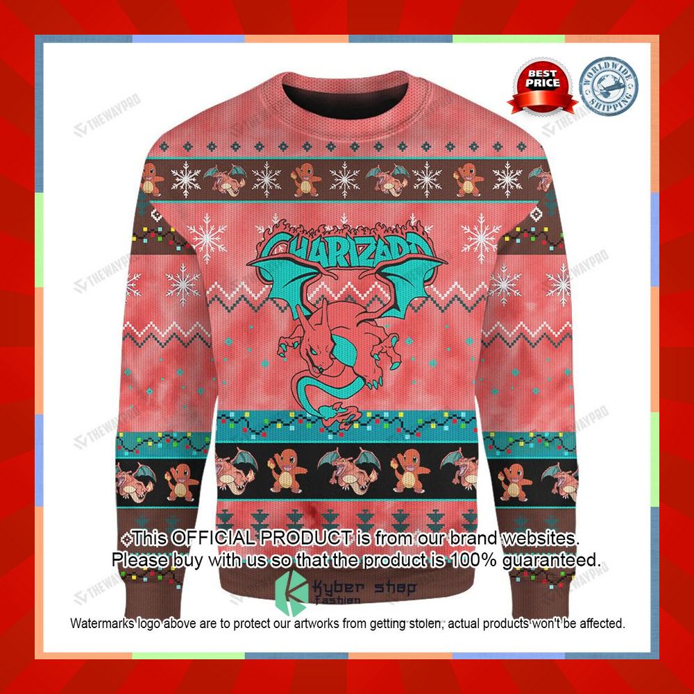 Charizard pink Christmas Sweater 14 Charizard pink Christmas Sweater word1
