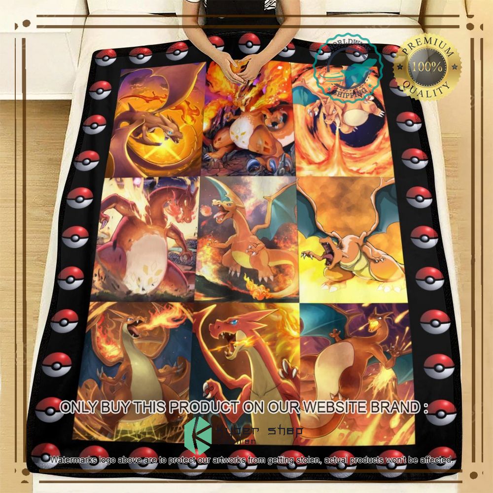 charizard poke ball anime pokemon blanket 2 18751