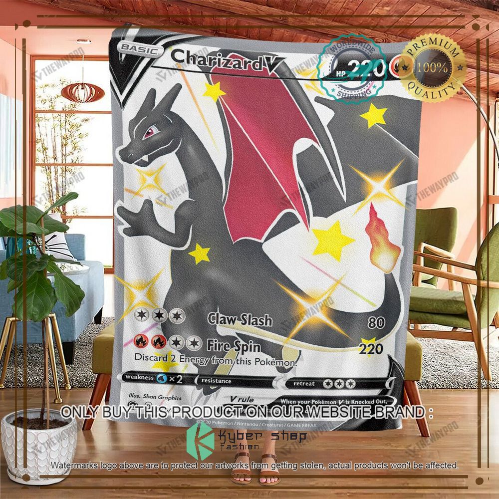 charizard v anime pokemon blanket 2 4899