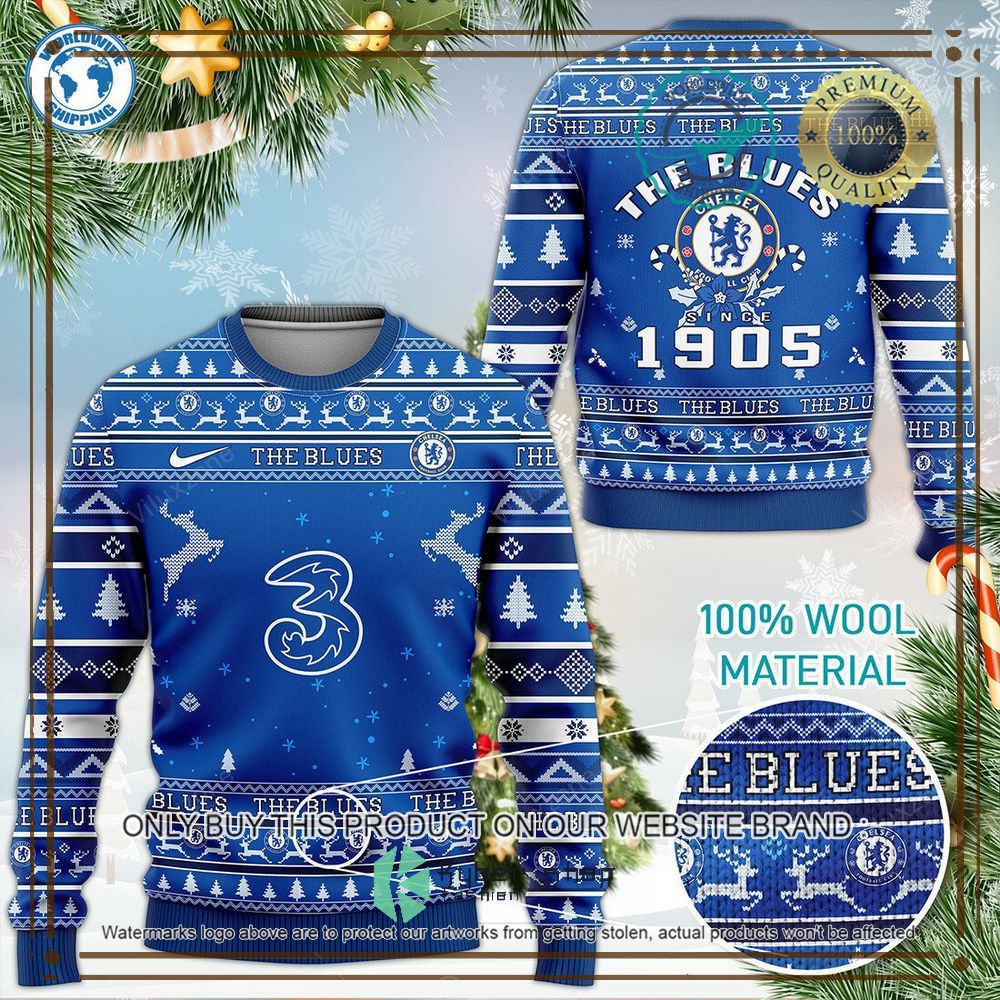 chelsea the blues since 1905 ugly christmas sweater 1 71362
