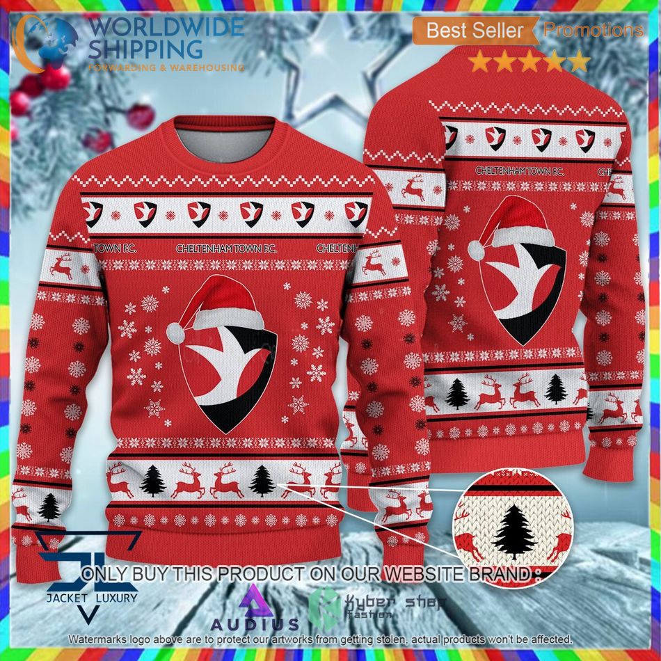 cheltenham town f c efl ugly christmas sweater 1 72161