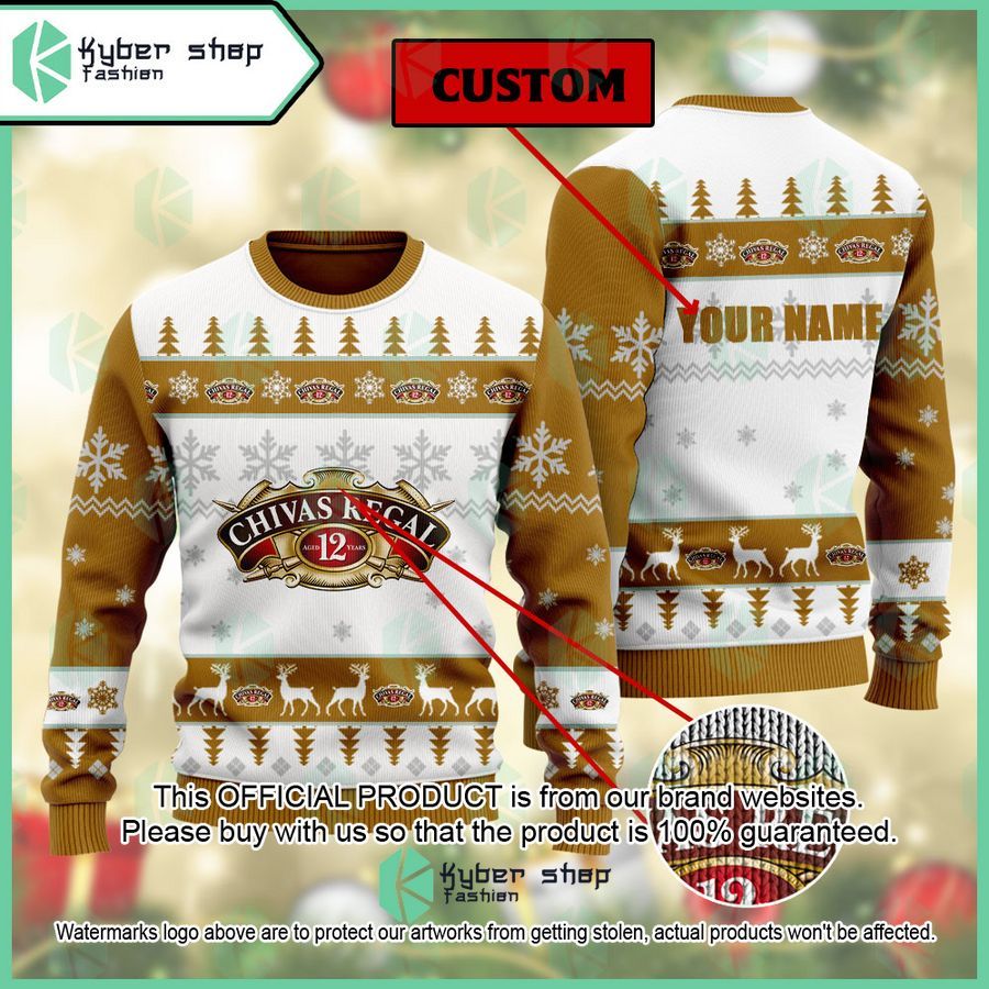 Chivas Regal Custom Name ugly Sweater word1