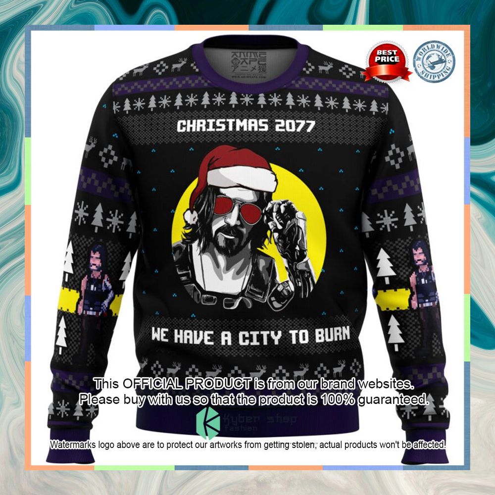 Christmas 2077 Cyberpunk 2077 Christmas Sweater 8
