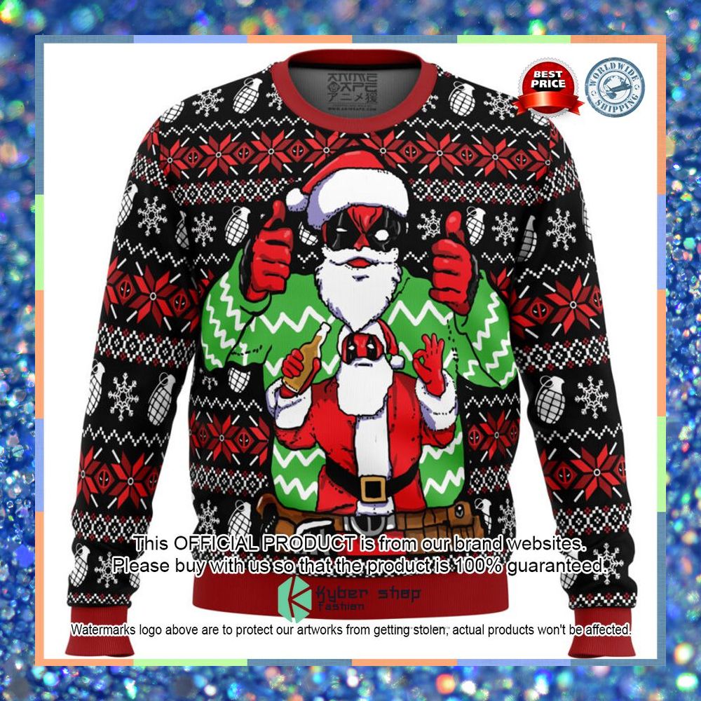 Santa Claus Deadpool Marvel Christmas Sweater 10
