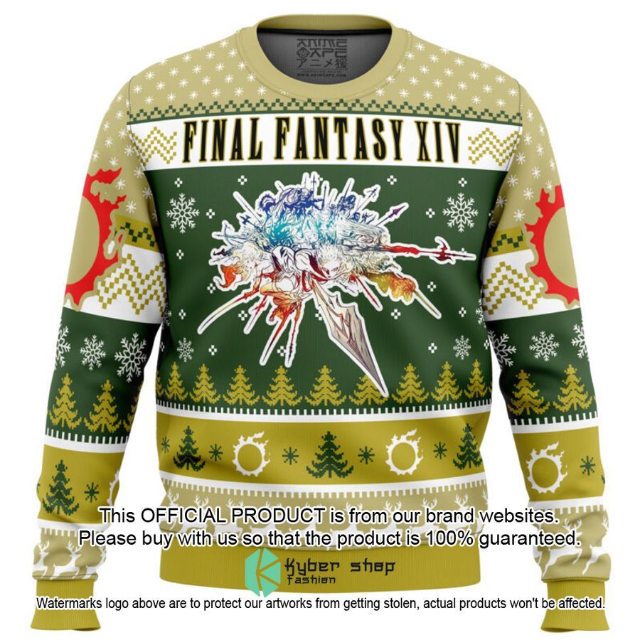 Christmas Fantasy Final Fantasy XIV Sweater Christmas 14