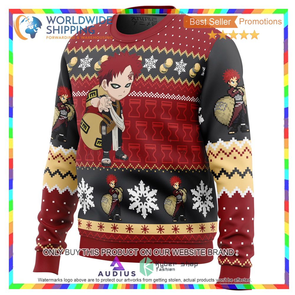 Christmas Gaara Naruto Ugly Christmas Sweater 3 christmas gaara naruto ugly christmas sweater 3 14920