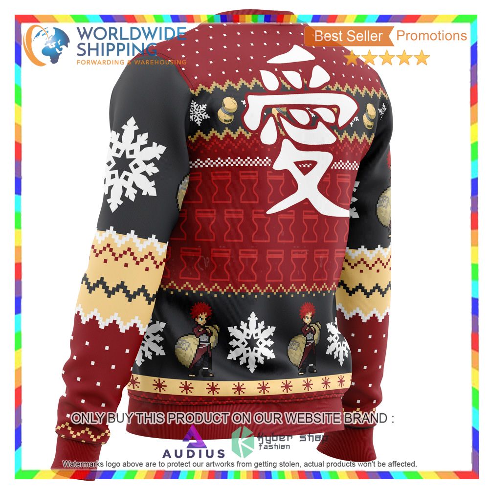 Christmas Gaara Naruto Ugly Christmas Sweater 4 christmas gaara naruto ugly christmas sweater 4 84957