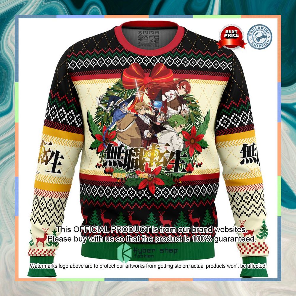 Christmas Is Here Mushoku Tensei: Jobless Reincarnation Christmas Sweater 7 Christmas Is Here Mushoku Tensei: Jobless Reincarnation Christmas Sweater word3