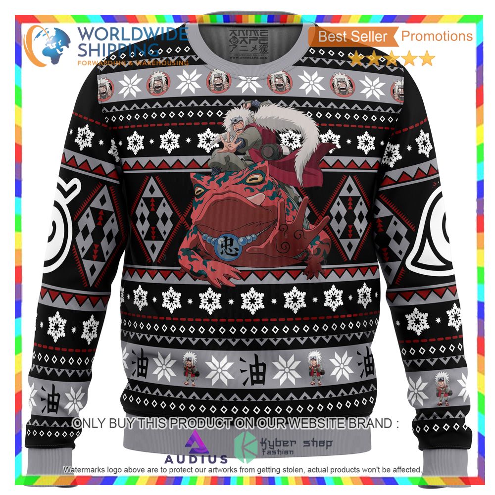 christmas jiraiya naruto ugly christmas sweater 2 68465