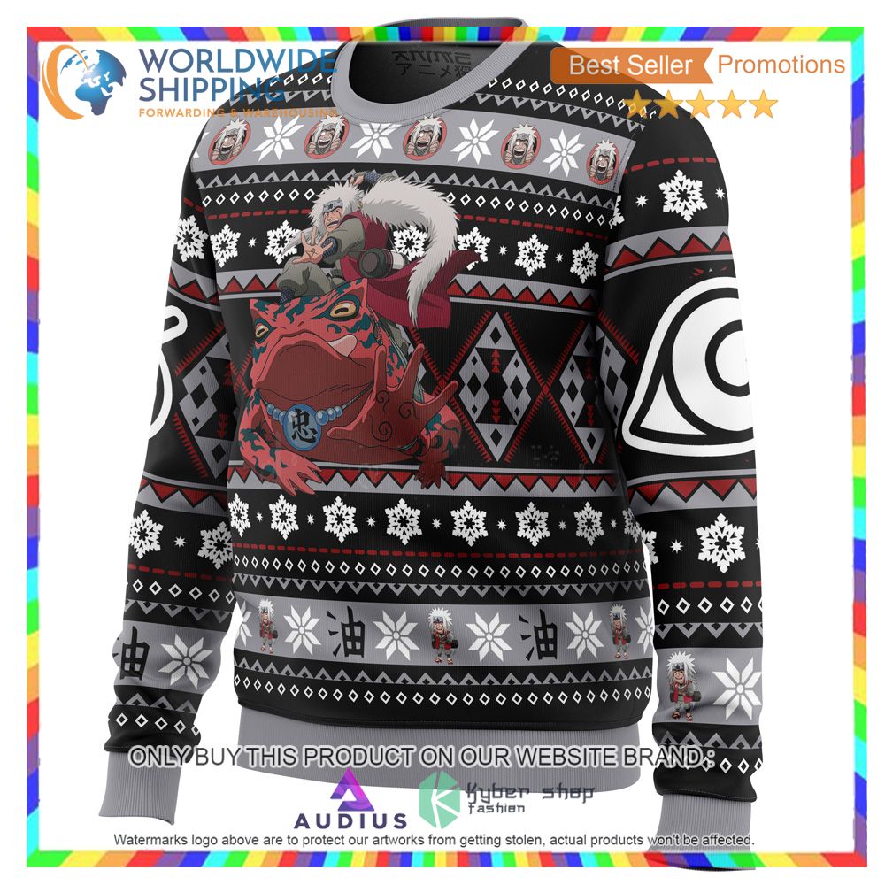 Christmas Jiraiya Naruto Ugly Christmas Sweater 3 christmas jiraiya naruto ugly christmas sweater 3 9460