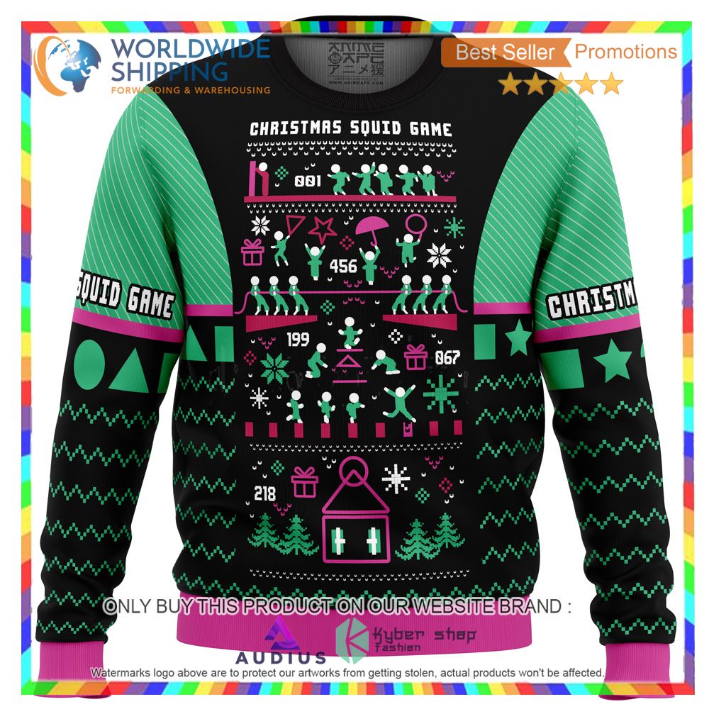 christmas squid game ugly christmas sweater 2 53559