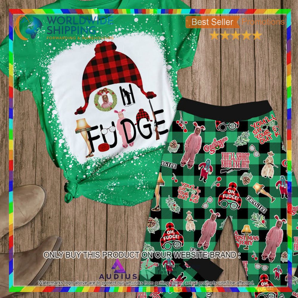 christmas story oh fudge green pajamas set 1 56603