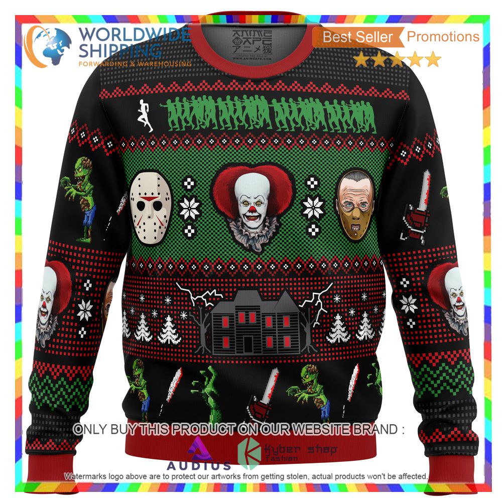 classic horror christmas ugly christmas sweater 1 20020