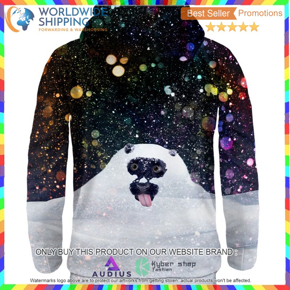 cocaine everywhere let it snow bear black hoodie 2 55992