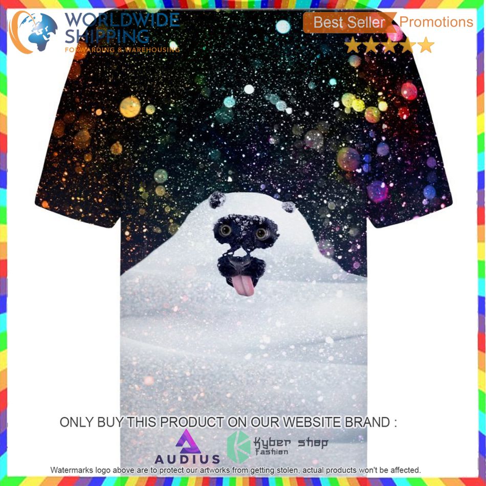 cocaine everywhere let it snow bear black t shirt 2 37799