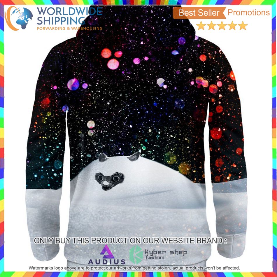 cocaine everywhere let it snow black cat hoodie 2 39153