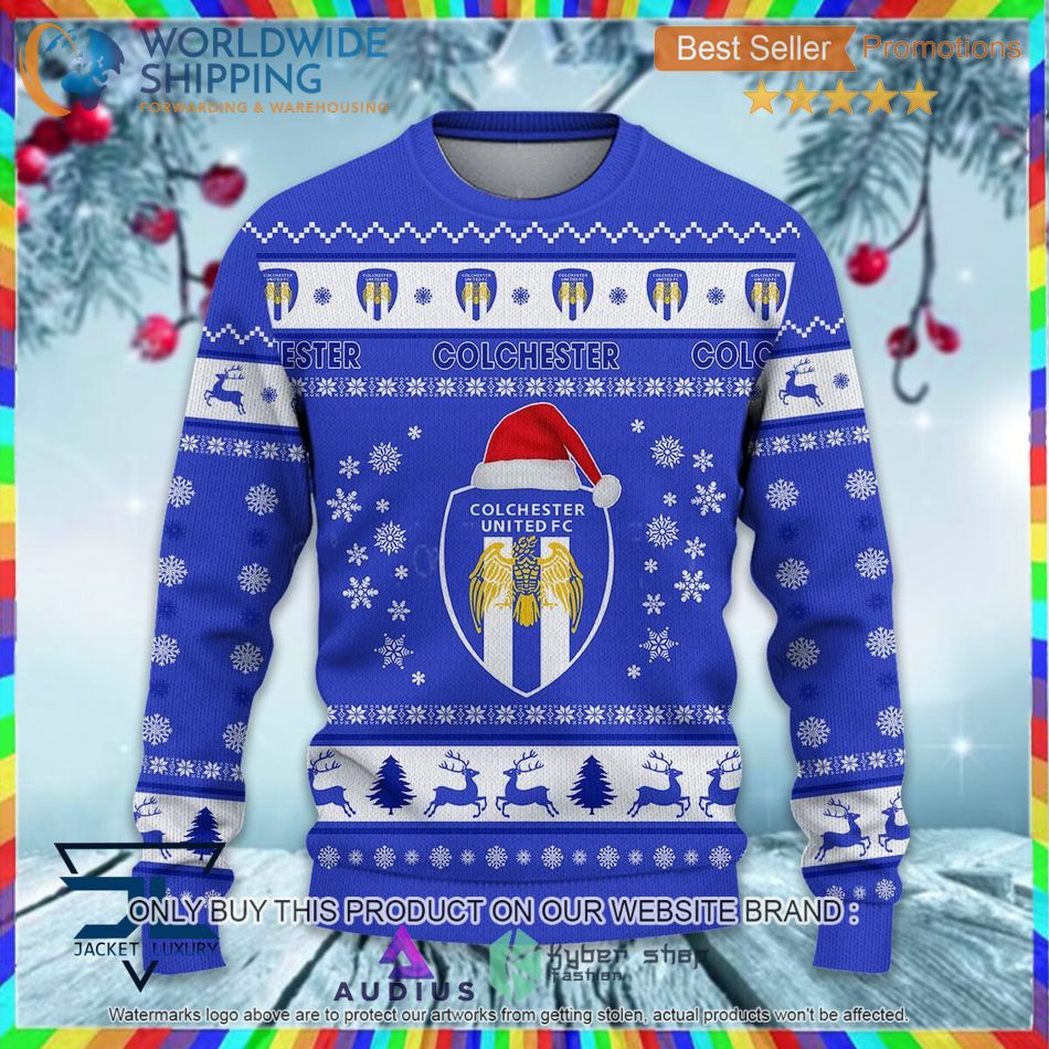 colchester united efl ugly christmas sweater 2 94402