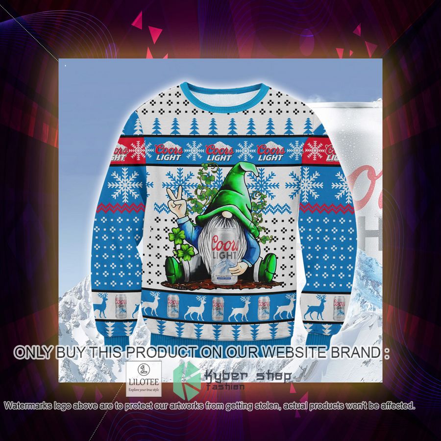 Coors Light Gnome Christmas Sweater, Sweatshirt 3 coors light gnome christmas sweater sweatshirt 3 71499