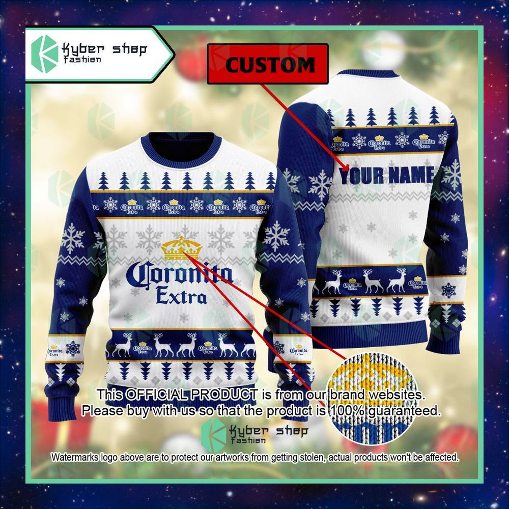 Personalized Corona Extra Coronita Christmas Sweater 6 Personalized Corona Extra Coronita Christmas Sweater word1