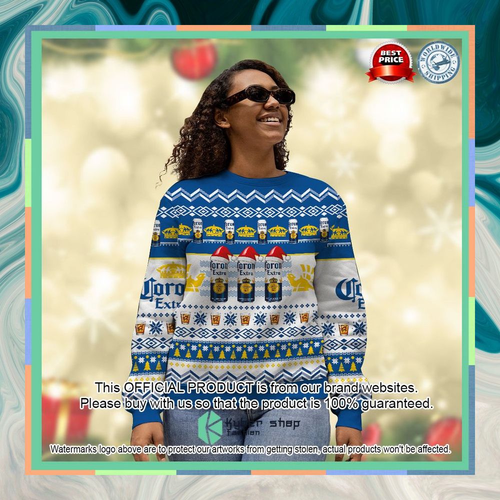 Corona Extra Santa Hat Christmas Sweater 17