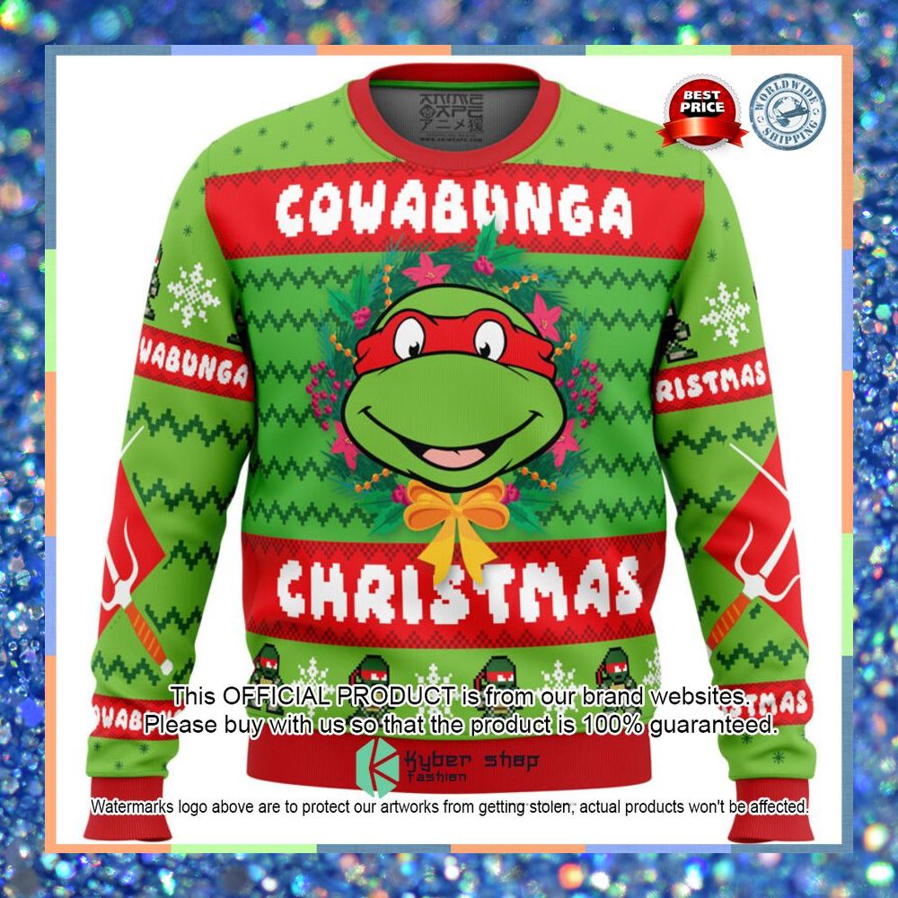 Cowabunga Raphael Christmas Teenage Mutant Ninja Turtles Christmas Sweater 5