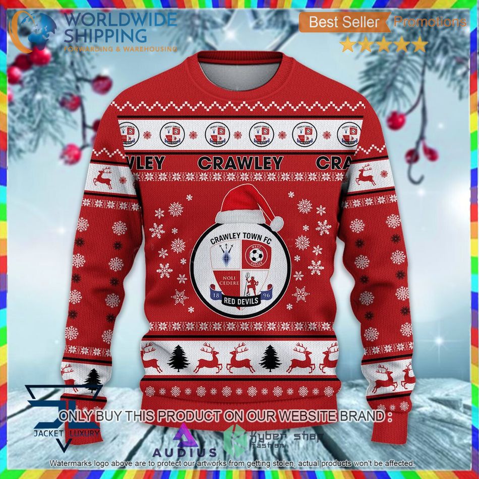 crawley town efl ugly christmas sweater 2 20934