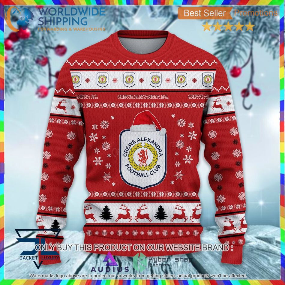 crewe alexandra efl ugly christmas sweater 2 77550