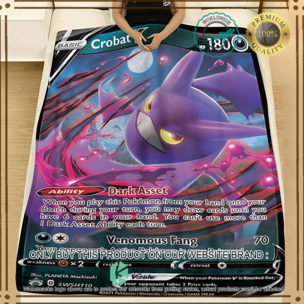 crobat v custom pokemon soft blanket 2 83287