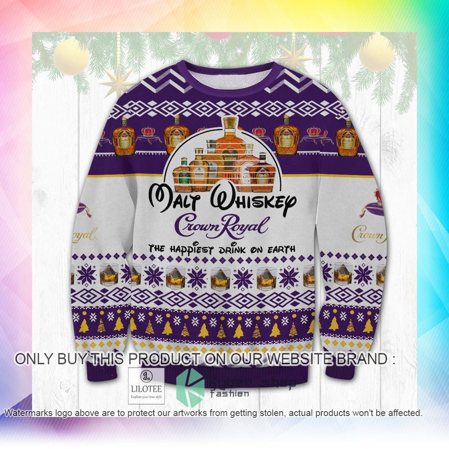 crown royal happiest drink christmas sweater sweatshirt 2 65744