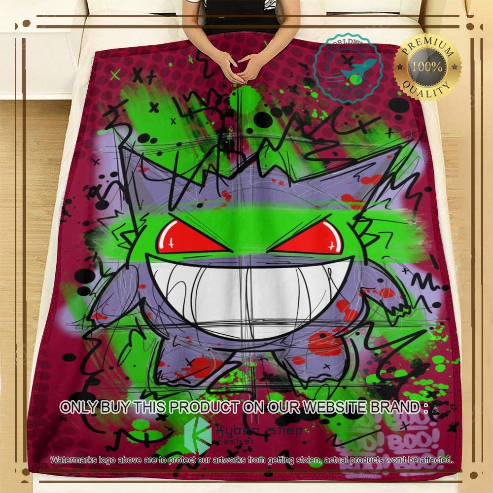 Custom Gengar Art Anime Pokemon Blanket 3 custom gengar art anime pokemon blanket 3 85744