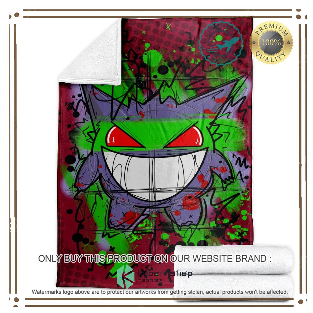 Custom Gengar Art Anime Pokemon Blanket 4 custom gengar art anime pokemon blanket 4 51707