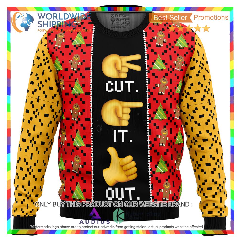 cut it out full house ugly christmas sweater 1 48296