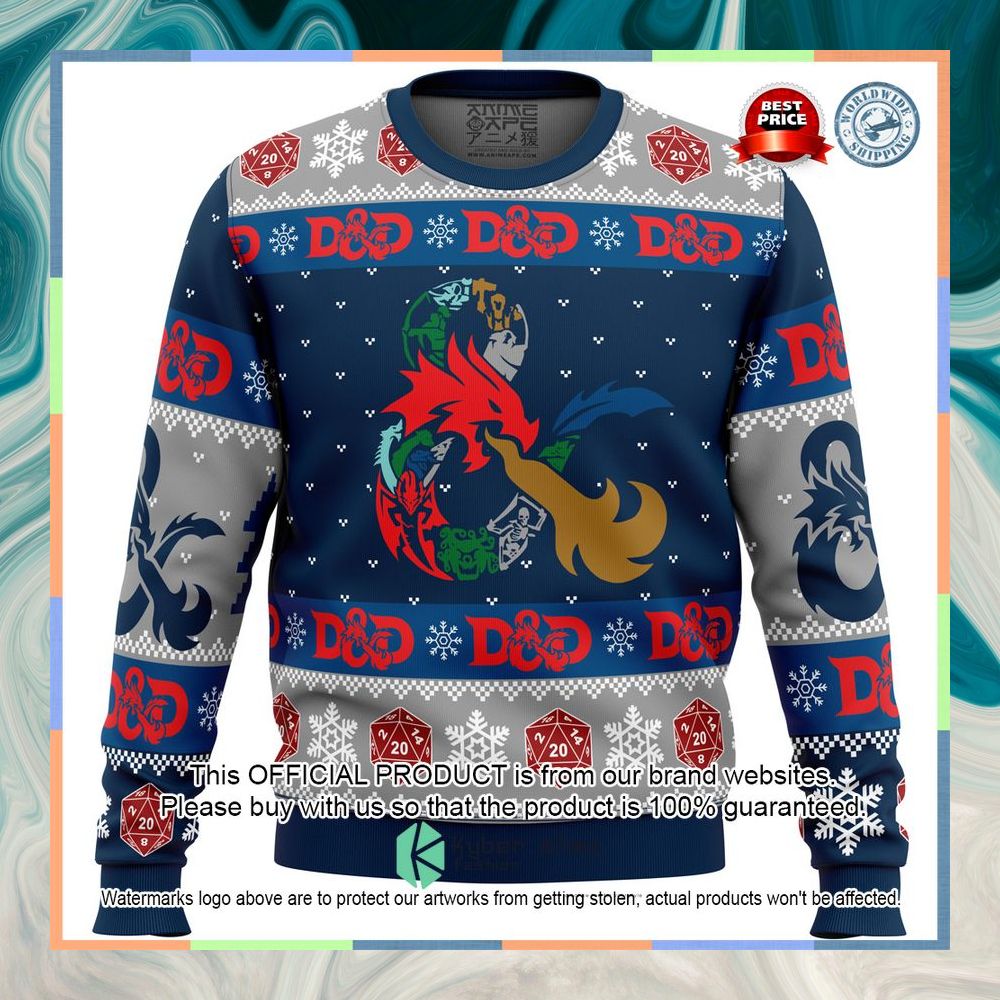 D-20 Dungeons & Dragons Christmas Sweater 4 D-20 Dungeons & Dragons Christmas Sweater word3