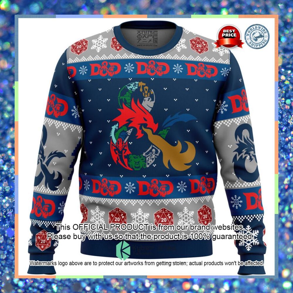 D-20 Dungeons & Dragons Sweater Christmas 8
